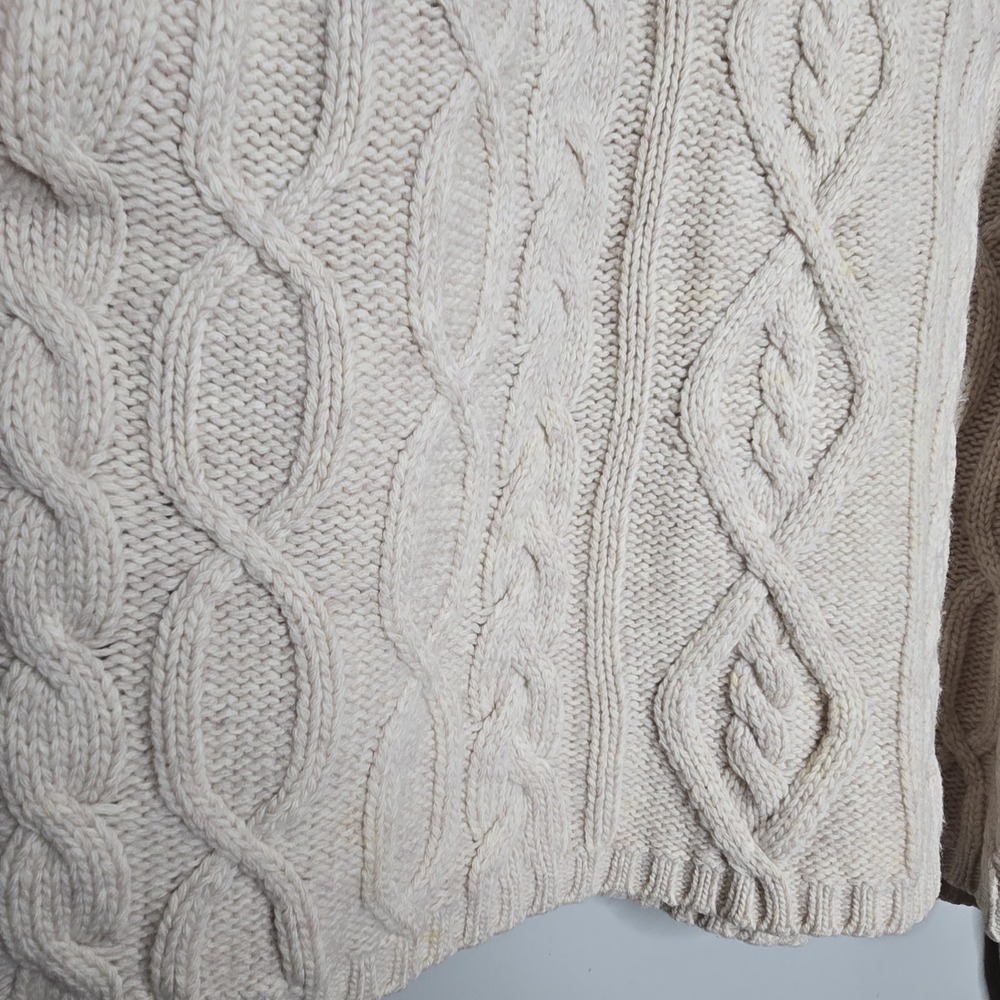 Valerie Stevens Sport 100% Lambswool Classic Grannycore Cozy Chunky Sweater L - Picture 5 of 15